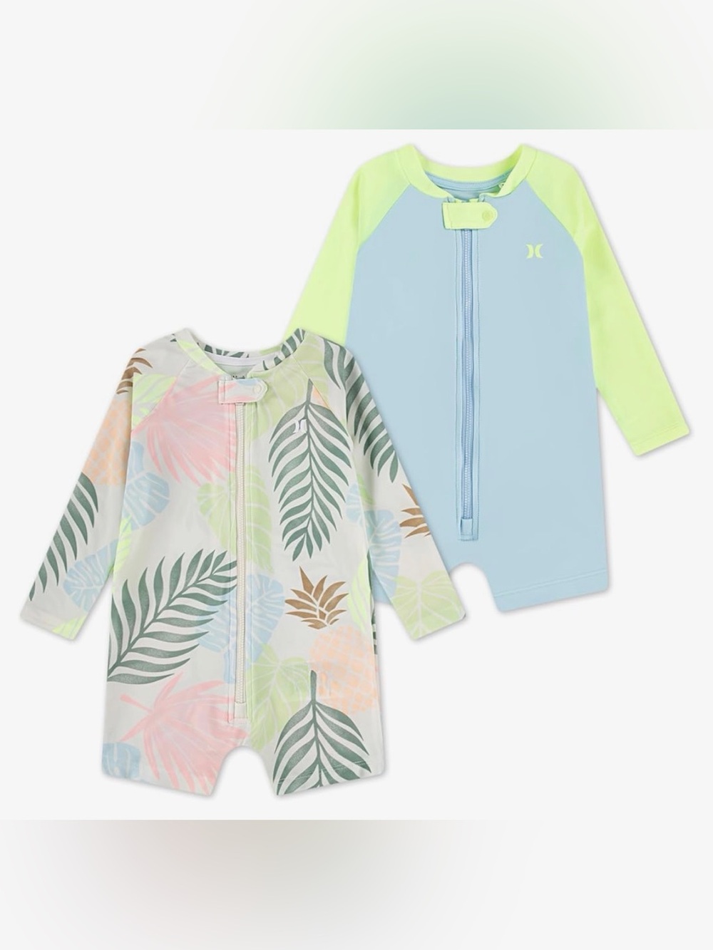 Hurley Baby 2-Pack Long Sleeve Rash Guard, sz 12mo